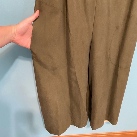 BCBGeneration Wide Leg Olive Jumpsuit - Picture 5 of 7